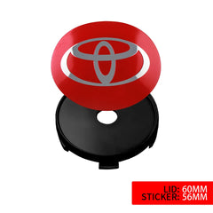 56/60mm Car Wheel Hub Center Cap Aluminum Metal Logo Stickers For Toyota Rav4 Corolla Camry Aqua Auris Cross Yaris TRD Prius GR
