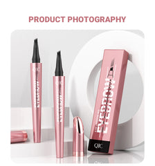 4 Fork Tip Eyebrow Pencil 3D Microblading Waterproof Dark Brown Natural Colour Fine Stroke Magic Eyebrow Pencil 2024 New Ladies
