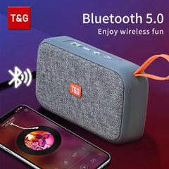 مكبر صوت TG506 محمول صغير لاسلكي مزود بتقنية البلوتوث 5.0 للاستخدام الخارجي والداخلي ومكبر صوت عالي الدقة يدعم بطاقة TF وراديو FM ومقاوم للماء