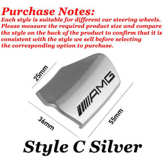 ABS Car Steering Wheel Emblem Sticker Interior Badge Decoration for Mercedes Benz W205 W168 W108 AMG W176 W204 W212 GLC CLA GLA