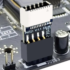 محول اللوحة الأم USB C هيكل اللوحة الأم محول USB 2.0 9 دبابيس ذكر إلى TYPE-E أنثى مقبس TYPE-C 9 دبابيس PH721