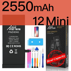 PINZHENG Real High Capacity Battery For iPhone X XR XS Max 12 13 Mini Pro Max 11 Pro Max Replacement Bateria Warranty One Year