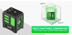 HILDA Laser Level 2 lines/5 Lines 360 Automatic Leveling Level Construction Tool Equipment Green Light Cross Laser Good Gift