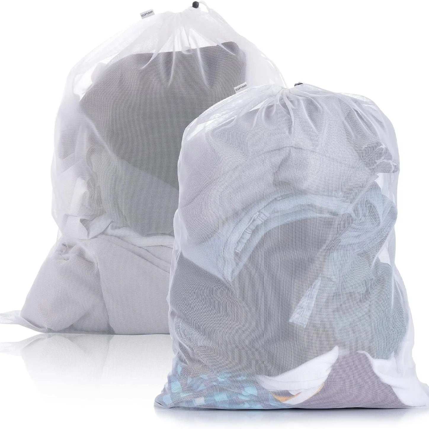 Large Size Laundry Mesh Bag Solid Color Drawstring Laundry Bag Anti-snagging Anti-deformation Mesh Clothes Washing Bag 60x90cm