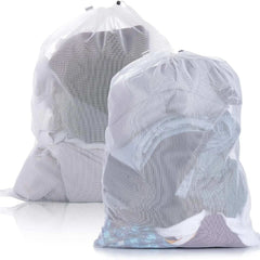Large Size Laundry Mesh Bag Solid Color Drawstring Laundry Bag Anti-snagging Anti-deformation Mesh Clothes Washing Bag 60x90cm