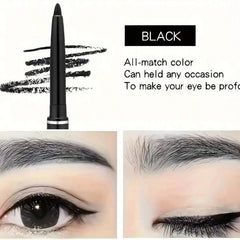12pcs Black Eyeliner Pencils - Easy Twist Application for Flawless Eye Makeup
