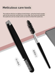 8-piece eyebrow grooming kit with eyebrow shaper, eyebrow pencil, and tweezers for women and men, complete set