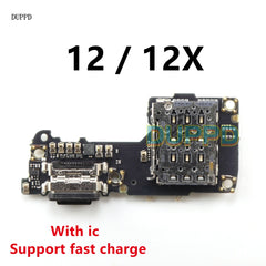 For Xiaomi 12 Mi 12X USB Charging Connector Board Port Dock With Microphone Flex Cable With SIM card holder