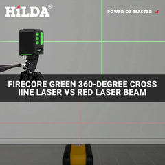 HILDA Laser Level 2 lines/5 Lines 360 Automatic Leveling Level Construction Tool Equipment Green Light Cross Laser Good Gift