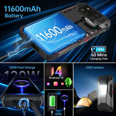 【World premiere】Unihertz by 8849 Tank 4 pro Smartphone 5G with 720P Projector Dimensity 8300 36GB+1TB Cellphone 3k AMOLED