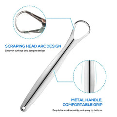1pcs/2pcs/3pcs Metal Tongue Scraper Cleaner for Adults & Kids, Portable Stainless Steel Tongue Scrapers Brushes for Removing