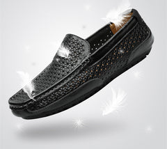 Summer Luxury Brand Men Casual Shoes Soft Genuine Leather Mens Loafers Moccasins Italian Designer Breathable Slip on Boat Shoes