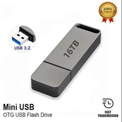 New 16TB Flash Drive USB 3.2 High Speed Transfer Type C U Metal Flash SSD Portable Mini Flash Drive Memory Waterproof U Drive