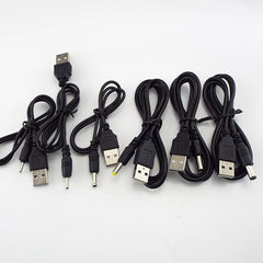 موصل كابل تمديد طاقة تيار مستمر 5 فولت من USB إلى DC 3.5*1.35 مم 2.0*0.6 مم 2.5*0.7 مم 4.0*1.7 مم 5.5*2.1 مم 5.5*2.5 مم