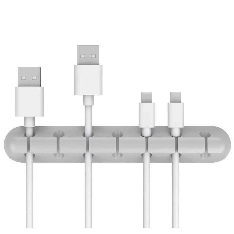 منظم كابلات USB من السيليكون من NNBILI، لفاف الكابل، مشابك إدارة سطح المكتب، حامل كابلات للفأرة وسماعات الرأس، منظم أسلاك