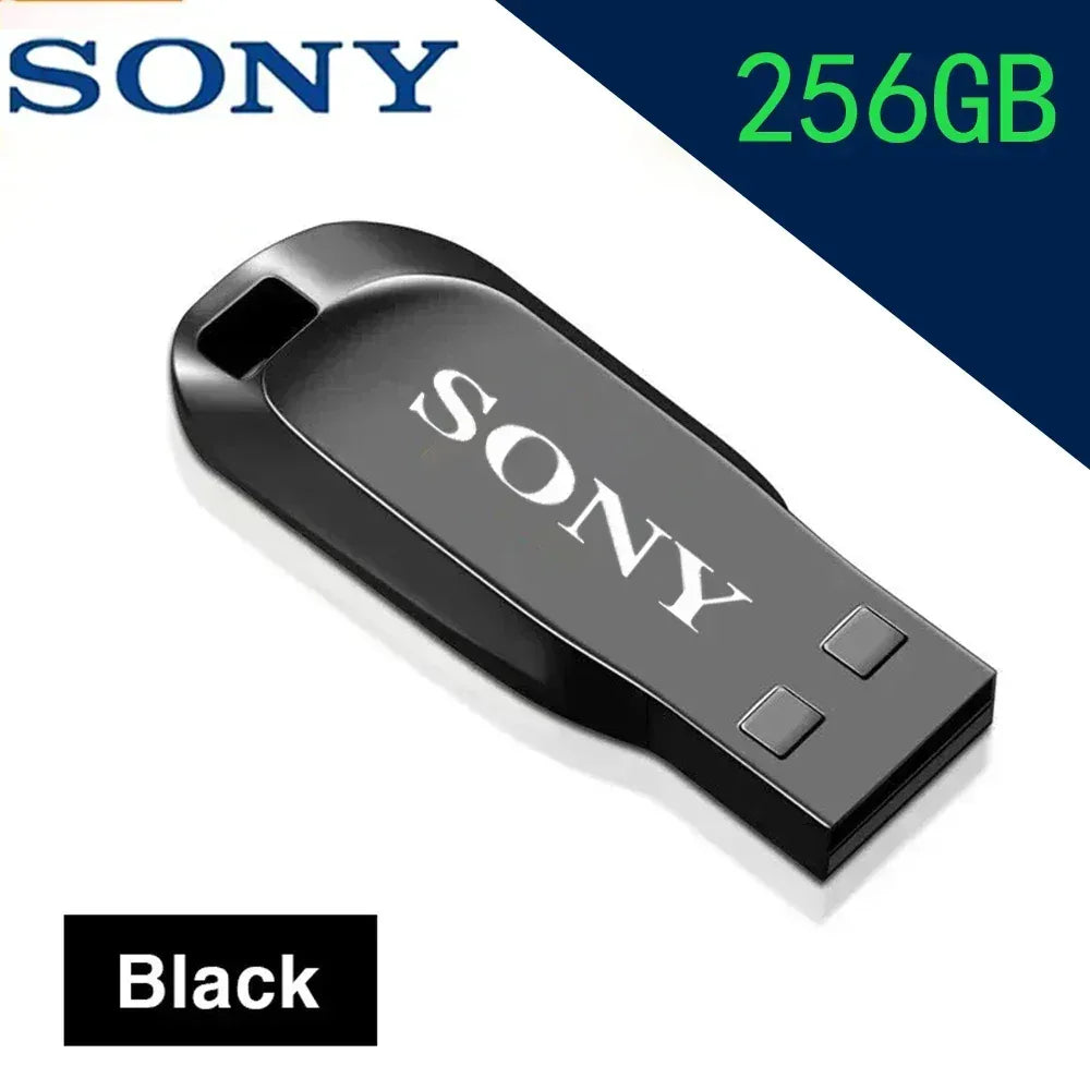 Sony metal USB flash drive, black, 256GB