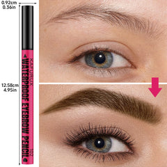 3-color Waterproof eyebrow pen, microblading eyebrow pencil with 4 split head, natural looking brows eye makeup cosmetics gifts