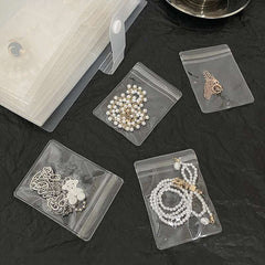 10-100pcs PVC Self Sealing Plastic Jewelry Zip Lock Bags Reclosable Thick Transparent Ziplock Gift Packaging Storage Pouches