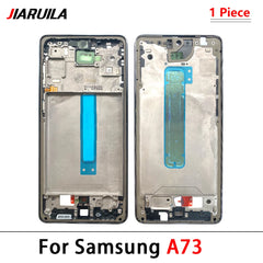 NEW For Samsung A33 A52 A52S A72 A52 5G A54 A73 Front Housing LCD Frame Bezel Plate Replacement Repair Part With Side Button