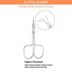 1PC Stainless Steel Dead Skin Scissors Sharp-Nosed Scissors Russian Eagle Hook Dead Skin Scissors Manicure Dead Skin Tools