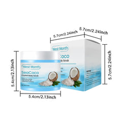 Coconut Body Scrub Remove Dead Skin Exfoliating Fading Dark Spots Softening Brightening Smoothing Cleansing Sea Salt Body Scrub