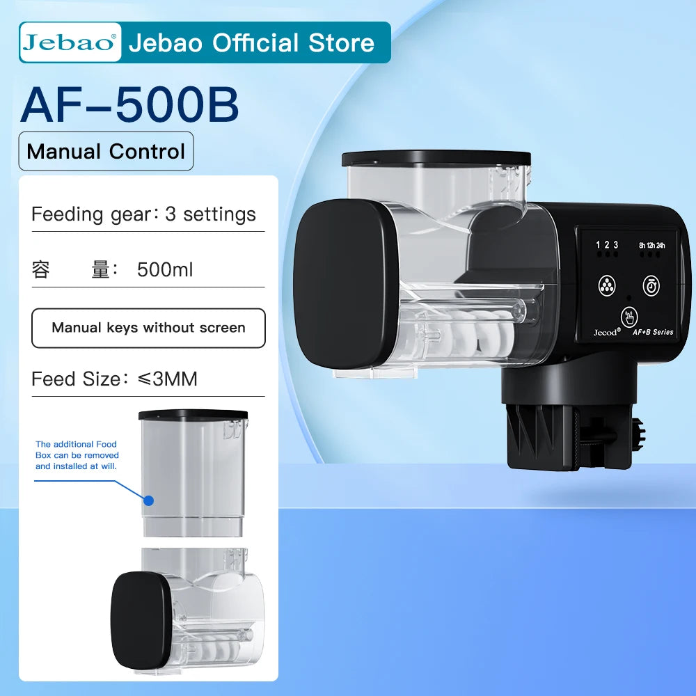 وحدة تغذية أسماك Jebao Jecod الجديدة لحوض السمك مزودة بمغذي ذكي أوتوماتيكي وتوقيت رقمي وواي فاي وجهاز تحكم عن بعد لاسلكي لتغذية الأسماك