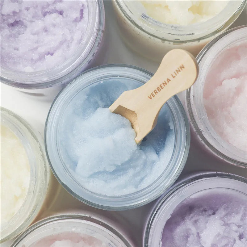 VERBENA LINN× Fukimi Momoyama Joint Mian Ice series nicotinamide Fragrance Sea Salt Scrub مرطب برائحة الفاكهة