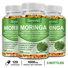 Moringa - Immune System, Energy & Metabolism Natural Anti-inflammatory Helps Detox, Fat Burn