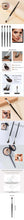 Makeup brush set with slim black handles and brown bristle heads, shown together