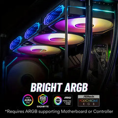 مروحة تبريد علبة PRISM IV PRO مقاس 120 مم، 5 فولت، 3 سنون ARGB، 12 فولت، 4 سنون PWM، لوحدة المعالجة المركزية والعلبة، سلسلة Infinity Mirror، 1650 دورة في الدقيقة، 65 قدم مكعب في الدقيقة