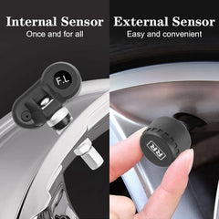 Tire Pressure Monitoring System Temperature Warning New C External Battery Version Sensors Solar TPMS Car Tyre Pressure Monitor