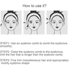1pc Comb Eyebrow Scissors Professional Precision Eyebrow Trimming Scissors Hair Removal Beauty Tools。