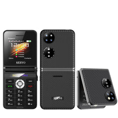 هاتف محمول SERVO Pocket S1 بأربع بطاقات SIM قابل للطي، اتصال سريع، GSM، صوت سحري، مصباح يدوي، تسجيل مكالمات، MP4، FM، نسيج، هواتف خلوية