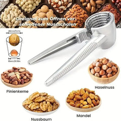 1pc Silvery Metal Multi Functional Walnut Clip Household Nut Shelling Tools Suitable for Walnuts Chestnuts and Hazelnut