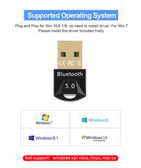 محول بلوتوث لأجهزة الكمبيوتر الشخصية، دونجل بلوتوث 5.3 بمنفذ USB، مستقبل بلوتوث 5.0 لمكبر الصوت والفأرة ولوحة المفاتيح، جهاز إرسال الموسيقى والصوت