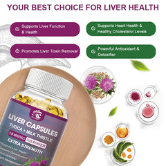 Greensure 60/120PCS Milk Thistle & Dandelion Extract Liver Capsule to Improve Liver Detoxification &Cleanse Support Liver Health
