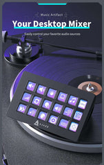 AJAZZ AKP153E Stream Deck Multifunctional Console Panel Desktop Assistente 15 Macro Keys Trigger Actions Custom Mini Keyboard