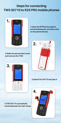 SERVO R25 PRO Originality Mobile Phone Dual SIM 2GGSM TWS Super Sound Blacklist Bluetooth Dial Speed Dial Auto Call Record Torch