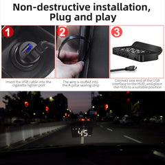 شاشة M3 HUD Obd2 للكمبيوتر الموجود على متن السيارة وشاشة عرض أمامية للزجاج الأمامي وشاشة عرض كبيرة للخط ونظام E-OBD ونظام تحديد المواقع العالمي (GPS) مناسب لجميع السيارات M1