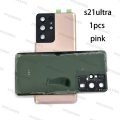 S21ultra Glass For Samsung S21ultra s21 ultra G998 Battery Back Cover Rear Door Lid Panel Shell Housing Case Camera Lens Parts