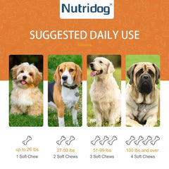 30 Soft Chews Skin & Coat Supplement for Dogs with Omega 3, 9 & Vitamin E For Fur  Health Support（Beef flavor）