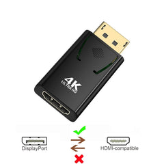 4K DisplayPort to HDMI-Compatible Adapter DP Male to Female HDMI-Compatible Converter 1080P Video for PC HDTV Laptop