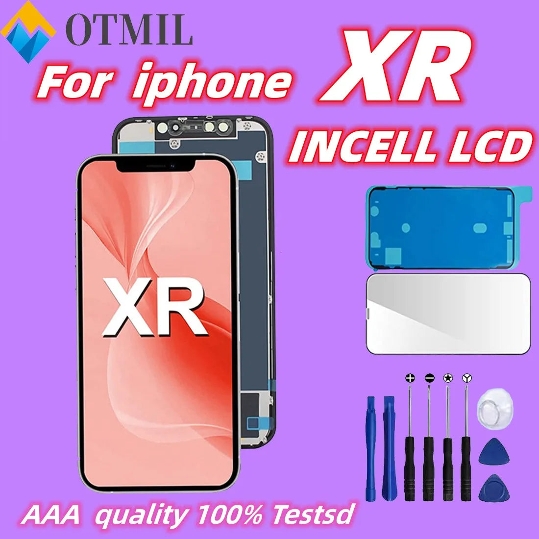 100% AAA+++ Best Choice incell LCD for iPhone XR Display Screen With 3D Touch Digitizer  Assembly No Dead Pixel Replacement
