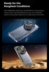 هاتف Oukitel WP200 Pro 5G Modular RuggedPhone القابل للفصل وسماعة الأذن - ساعة ذكية 72 جيجابايت + 1 تيرابايت MTK8200 هاتف ذكي وكاميرا 108 ميجابكسل