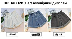 High Waist A-Line Wide Leg Jeans orts Women's Cuffed Loose Slimming High Waist Flower Bud Pants Summer Casual orts