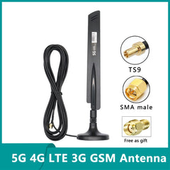 هوائي راوتر 5G 4G LTE 3G GSM 600~6000Mhz 15dbi خارجي WiFi Omni داخلي لاسلكي للاتصال مع TS9 SMA Male