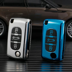 For Peugeot 107 207 307 308 407 607 206 4007 3008 5008 For Citroen C2 C3 C4 C5 C6 C8 2/3 Buttons TPU Car Remote Key Case Cover
