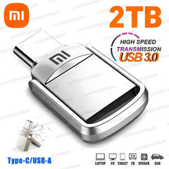 XIAOMI 2TB Metal Pendrive 2 IN 1 OTG 1TB 512GB USB Flash Drives Type C 2TB USB3.2 Pen Drive Memory Stick Type C For Cellphone PC