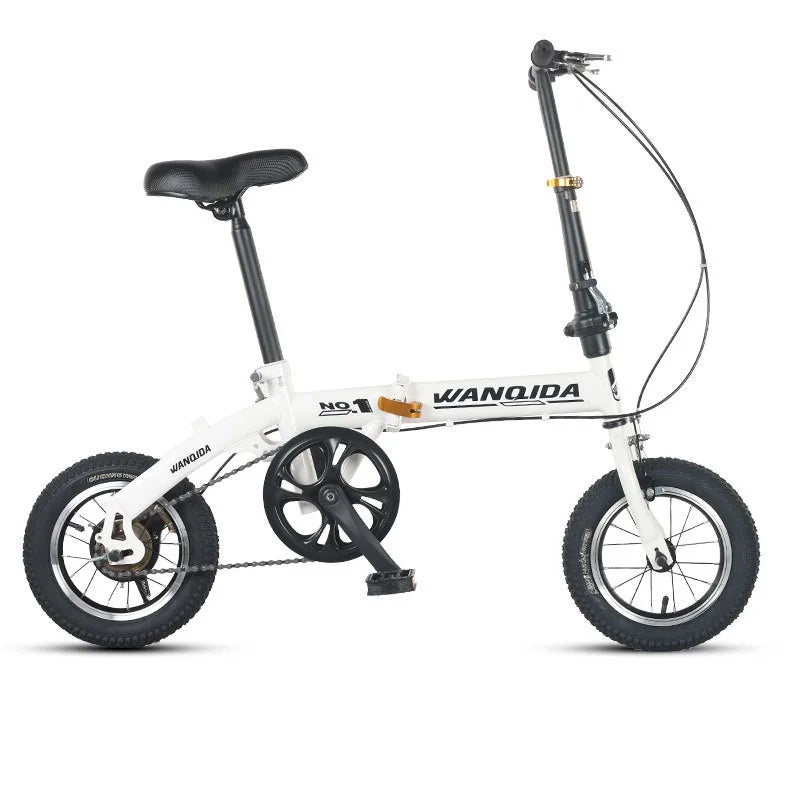 Cycling City Mini Folding Bicycle 12 Small Bike For Male And Female Students Portable Ultra Light Transmission Disc Brakes