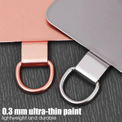 1/4 pcs Universal Metal Phone Lanyard Gasket Patch Durable Ultra Thin Mobile Phone Sling Rope Card Clip Strap Hang Cord Tab